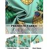image:imageCOOFANDY Mens Hawaiian Shirt Short Sleeve Button Down Shirts Tropical Floral Summer Beach ShirtsGreen  Pineapple