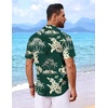 image:imageCOOFANDY Mens Hawaiian Shirt Short Sleeve Button Down Shirts Tropical Floral Summer Beach ShirtsGreen  Tropical Style