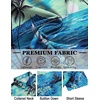 image:imageCOOFANDY Mens Hawaiian Shirt Short Sleeve Button Down Shirts Tropical Floral Summer Beach ShirtsLight Blue  Island Scenery