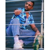 image:imageCOOFANDY Mens Hawaiian Shirt Short Sleeve Button Down Shirts Tropical Floral Summer Beach ShirtsLight Blue  Island Scenery