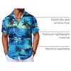 image:imageCOOFANDY Mens Hawaiian Shirt Short Sleeve Button Down Shirts Tropical Floral Summer Beach ShirtsLight Blue  Island Scenery