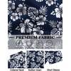 image:imageCOOFANDY Mens Hawaiian Shirt Short Sleeve Button Down Shirts Tropical Floral Summer Beach ShirtsNavy  Backyard Flowers
