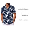 image:imageCOOFANDY Mens Hawaiian Shirt Short Sleeve Button Down Shirts Tropical Floral Summer Beach ShirtsNavy  Backyard Flowers