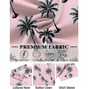 image:imageCOOFANDY Mens Hawaiian Shirt Short Sleeve Button Down Shirts Tropical Floral Summer Beach ShirtsPink  Coconut Tree