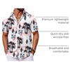 image:imageCOOFANDY Mens Hawaiian Shirt Short Sleeve Button Down Shirts Tropical Floral Summer Beach ShirtsPink  Tropical Vitality