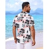 image:imageCOOFANDY Mens Hawaiian Shirt Short Sleeve Button Down Shirts Tropical Floral Summer Beach ShirtsPink  Tropical Vitality