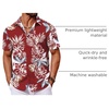 image:imageCOOFANDY Mens Hawaiian Shirt Short Sleeve Button Down Shirts Tropical Floral Summer Beach ShirtsRed  Tropical Leaf