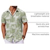 image:imageCOOFANDY Mens Hawaiian Shirt Short Sleeve Button Down Shirts Tropical Floral Summer Beach ShirtsSage Green  Tropical Leaf