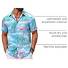 image:imageCOOFANDY Mens Hawaiian Shirt Short Sleeve Button Down Shirts Tropical Floral Summer Beach ShirtsSky Blue  Flamingo