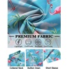 image:imageCOOFANDY Mens Hawaiian Shirt Short Sleeve Button Down Shirts Tropical Floral Summer Beach ShirtsSky Blue  Flamingo