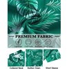 image:imageCOOFANDY Mens Hawaiian Shirt Short Sleeve Button Down Shirts Tropical Floral Summer Beach ShirtsTurquoise  Palm Leaf