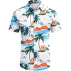 image:imageCOOFANDY Mens Hawaiian Shirt Short Sleeve Button Down Shirts Tropical Floral Summer Beach ShirtsWhite  Coconut Tree