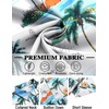 image:imageCOOFANDY Mens Hawaiian Shirt Short Sleeve Button Down Shirts Tropical Floral Summer Beach ShirtsWhite  Coconut Tree