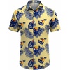 image:imageCOOFANDY Mens Hawaiian Shirt Short Sleeve Button Down Shirts Tropical Floral Summer Beach ShirtsYellow  Palm Leaf