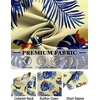 image:imageCOOFANDY Mens Hawaiian Shirt Short Sleeve Button Down Shirts Tropical Floral Summer Beach ShirtsYellow  Palm Leaf