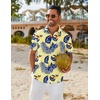 image:imageCOOFANDY Mens Hawaiian Shirt Short Sleeve Button Down Shirts Tropical Floral Summer Beach ShirtsYellow  Palm Leaf