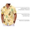 image:imageCOOFANDY Mens Hawaiian Shirt Short Sleeve Button Down Shirts Tropical Floral Summer Beach ShirtsYellow  Pineapple