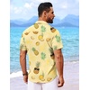 image:imageCOOFANDY Mens Hawaiian Shirt Short Sleeve Button Down Shirts Tropical Floral Summer Beach ShirtsYellow  Pineapple