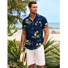 image:imageCOOFANDY Mens Hawaiian Shirt Short Sleeve Button Down Shirts Tropical Summer Beach Shirts Casual Floral Aloha ShirtsBamboo  Orchids