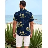 image:imageCOOFANDY Mens Hawaiian Shirt Short Sleeve Button Down Shirts Tropical Summer Beach Shirts Casual Floral Aloha ShirtsBamboo  Orchids