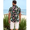 image:imageCOOFANDY Mens Hawaiian Shirt Short Sleeve Button Down Shirts Tropical Summer Beach Shirts Casual Floral Aloha ShirtsBlack Floral