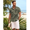 image:imageCOOFANDY Mens Hawaiian Shirt Short Sleeve Button Down Shirts Tropical Summer Beach Shirts Casual Floral Aloha ShirtsBlack Treegreen