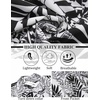 image:imageCOOFANDY Mens Hawaiian Shirt Short Sleeve Button Down Shirts Tropical Summer Beach Shirts Casual Floral Aloha ShirtsBlackwhite Leaves