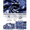 image:imageCOOFANDY Mens Hawaiian Shirt Short Sleeve Button Down Shirts Tropical Summer Beach Shirts Casual Floral Aloha ShirtsBlue White Flower