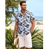 image:imageCOOFANDY Mens Hawaiian Shirt Short Sleeve Button Down Shirts Tropical Summer Beach Shirts Casual Floral Aloha ShirtsCoconut Palm