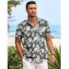 image:imageCOOFANDY Mens Hawaiian Shirt Short Sleeve Button Down Shirts Tropical Summer Beach Shirts Casual Floral Aloha ShirtsGreen Floral
