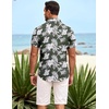 image:imageCOOFANDY Mens Hawaiian Shirt Short Sleeve Button Down Shirts Tropical Summer Beach Shirts Casual Floral Aloha ShirtsGreen Floral