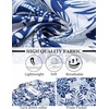 image:imageCOOFANDY Mens Hawaiian Shirt Short Sleeve Button Down Shirts Tropical Summer Beach Shirts Casual Floral Aloha ShirtsNavy Blue Leaves