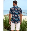 image:imageCOOFANDY Mens Hawaiian Shirt Short Sleeve Button Down Shirts Tropical Summer Beach Shirts Casual Floral Aloha ShirtsNavyred Flower