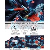 image:imageCOOFANDY Mens Hawaiian Shirt Short Sleeve Button Down Shirts Tropical Summer Beach Shirts Casual Floral Aloha ShirtsNavyred Flower