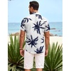 image:imageCOOFANDY Mens Hawaiian Shirt Short Sleeve Button Down Shirts Tropical Summer Beach Shirts Casual Floral Aloha ShirtsPalm Tree