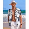 image:imageCOOFANDY Mens Hawaiian Shirt Short Sleeve Button Down Shirts Tropical Summer Beach Shirts Casual Floral Aloha ShirtsPalm Tree