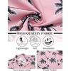 image:imageCOOFANDY Mens Hawaiian Shirt Short Sleeve Button Down Shirts Tropical Summer Beach Shirts Casual Floral Aloha ShirtsPink Black Coconut Palm