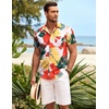 image:imageCOOFANDY Mens Hawaiian Shirt Short Sleeve Button Down Shirts Tropical Summer Beach Shirts Casual Floral Aloha ShirtsWhite Floralleaves