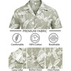 image:imageCOOFANDY Mens Hawaiian Shirt Short Sleeve Buttoon Down Shirts Casual Tropical Floral Summer Linen ShirtsAgreen Palm Leaf