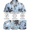 image:imageCOOFANDY Mens Hawaiian Shirt Short Sleeve Buttoon Down Shirts Casual Tropical Floral Summer Linen ShirtsB Blue Floral