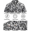 image:imageCOOFANDY Mens Hawaiian Shirt Short Sleeve Buttoon Down Shirts Casual Tropical Floral Summer Linen ShirtsBlack Floral