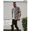 image:imageCOOFANDY Mens Hawaiian Shirt Short Sleeve Buttoon Down Shirts Casual Tropical Floral Summer Linen ShirtsBlack Floral