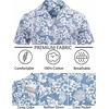 image:imageCOOFANDY Mens Hawaiian Shirt Short Sleeve Buttoon Down Shirts Casual Tropical Floral Summer Linen ShirtsBlue Floral
