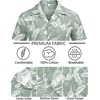 image:imageCOOFANDY Mens Hawaiian Shirt Short Sleeve Buttoon Down Shirts Casual Tropical Floral Summer Linen ShirtsCeladon Green Palm Leaf