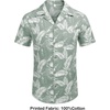image:imageCOOFANDY Mens Hawaiian Shirt Short Sleeve Buttoon Down Shirts Casual Tropical Floral Summer Linen ShirtsCeladon Green Palm Leaf