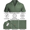 image:imageCOOFANDY Mens Hawaiian Shirt Short Sleeve Buttoon Down Shirts Casual Tropical Floral Summer Linen ShirtsDark Army Green
