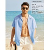 image:imageCOOFANDY Mens Hawaiian Shirt Short Sleeve Buttoon Down Shirts Casual Tropical Floral Summer Linen ShirtsDark Blue