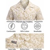 image:imageCOOFANDY Mens Hawaiian Shirt Short Sleeve Buttoon Down Shirts Casual Tropical Floral Summer Linen ShirtsKhaki Floral