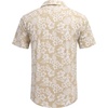 image:imageCOOFANDY Mens Hawaiian Shirt Short Sleeve Buttoon Down Shirts Casual Tropical Floral Summer Linen ShirtsKhaki Floral