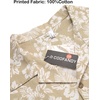 image:imageCOOFANDY Mens Hawaiian Shirt Short Sleeve Buttoon Down Shirts Casual Tropical Floral Summer Linen ShirtsKhaki Floral